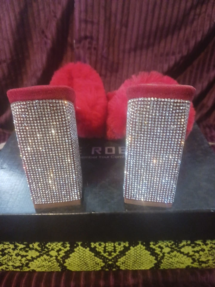 Tacones de mujer Cape Robbin rojo difuso estrás talla 11 usados  Foto 3 de 4