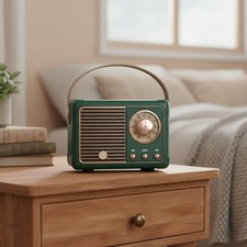 Retro Bluetooth Speaker Mini Wireless Portable Vintage Music Decor Gift