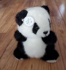 Russ Berrie Caress Soft Pets Ping Panda Bear Plush Animal With Tag 337 8" Tall