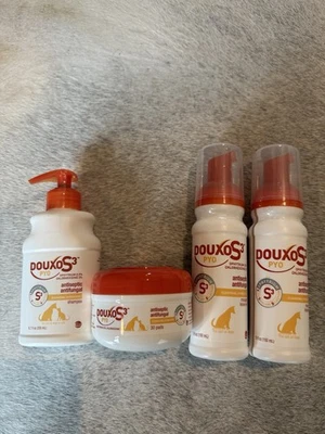 DOUXO NEW Lot Of DUOXO S3 PYO Skin Care For Dogs And Cats -pads, Mousse Shampoo