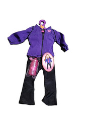My Life As Doll Yoga Outfit Purple Tracksuit Set w/ Water Bottle Fits 18" Dolls
