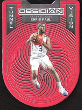 2020-21 Panini Obsidian #7 Chris Paul Tunnel Vision Electric Etch Red Flood