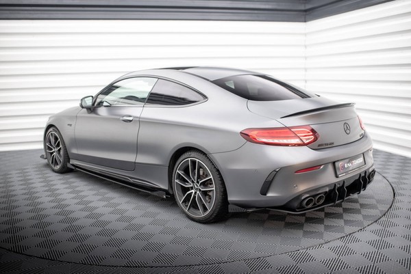 Diffusor Flaps Passend FüR Mercedes-Amg C43 Coupe C205 Fl Roter Kern + Hochglanz-image