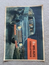Opel Blitz Reklame Werbung Litfaßsäule Plakat alter Druck Werbedruck