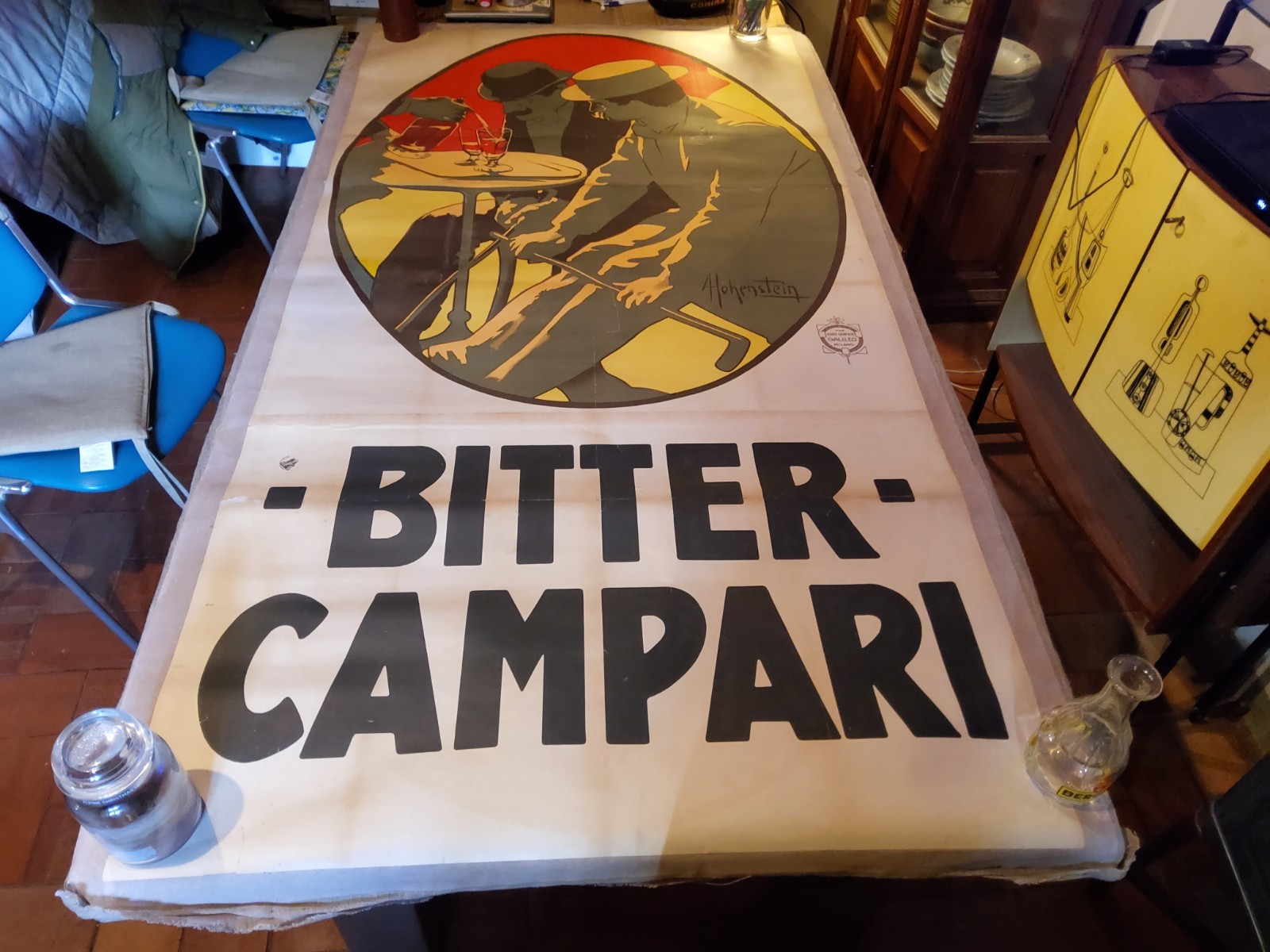 BITTER CAMPARI ORIGINAL VINTAGE POSTER by A.Hohenstein 1901 (rare)