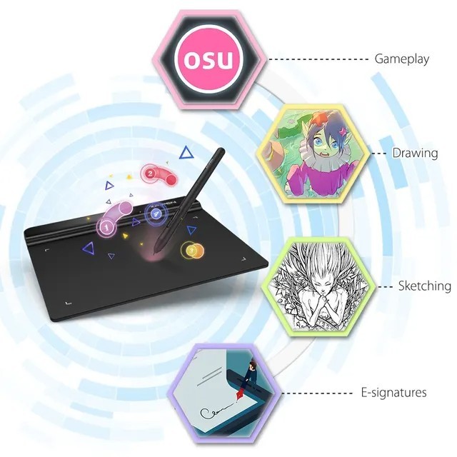 XP-Pen Star G640 Tavoletta Grafica 6x4” Disegno OSU 8192 Pressione USB PC Mac Linux foto 2