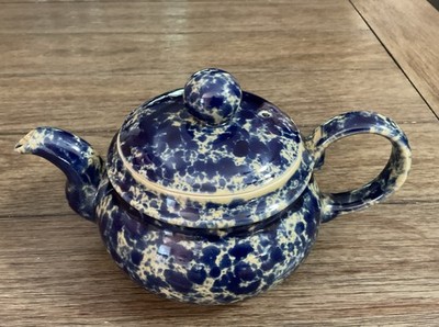 Vintage bennington pottery blue agate Tea Pot