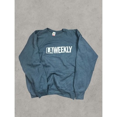 Vintage Fruit of the Loom LA Weekly Sweatshirt Black XL Raglan Made in USA