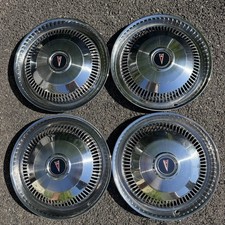 1974-1976 Pontiac 14 Steel Wheel Cover Hub Caps Trim Oem Set Of 4 Nos
