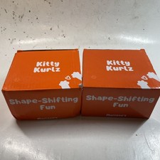 2x Kitty Kurlz Shape-Shifting Fun Cat Toy Interactive Cardboard with Ball NEW