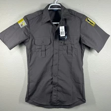 Propper Tactical Shirt Men S Grey Short Sleeve Patches Fraternus RipStop Uniform
