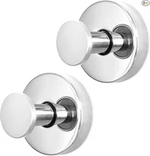 Suction Cup Hooks for Shower Waterproof - Set of 2, No Drill Stainless Steel