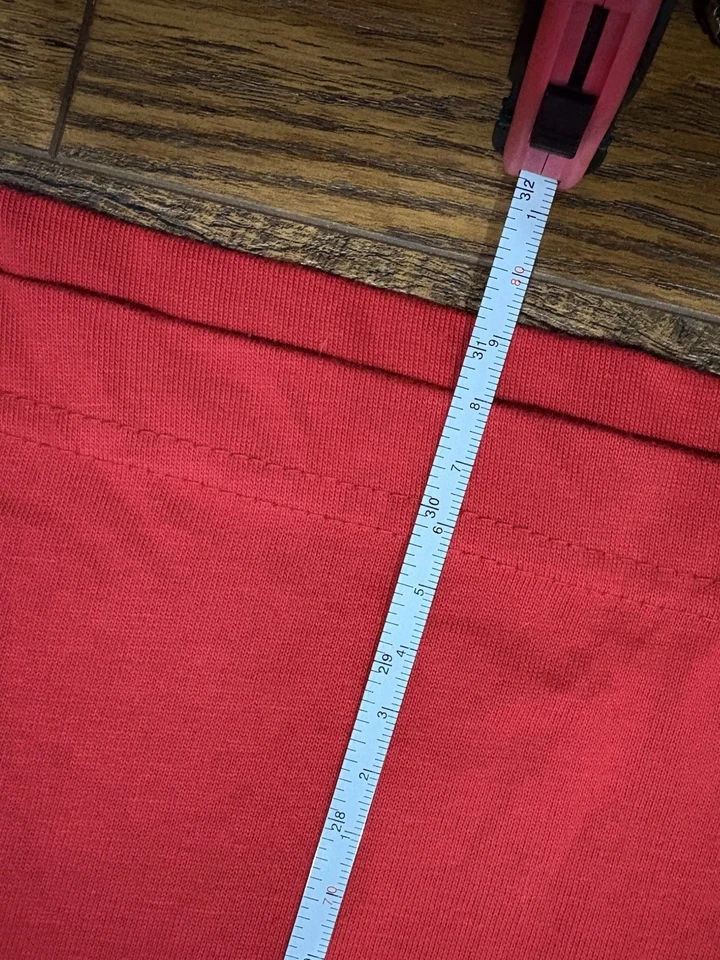 Camisa Mickey Mouse Roja Bordada L/Xl Manga Corta Con Azul Marino En La Espalda Y2k Foto 4 de 4