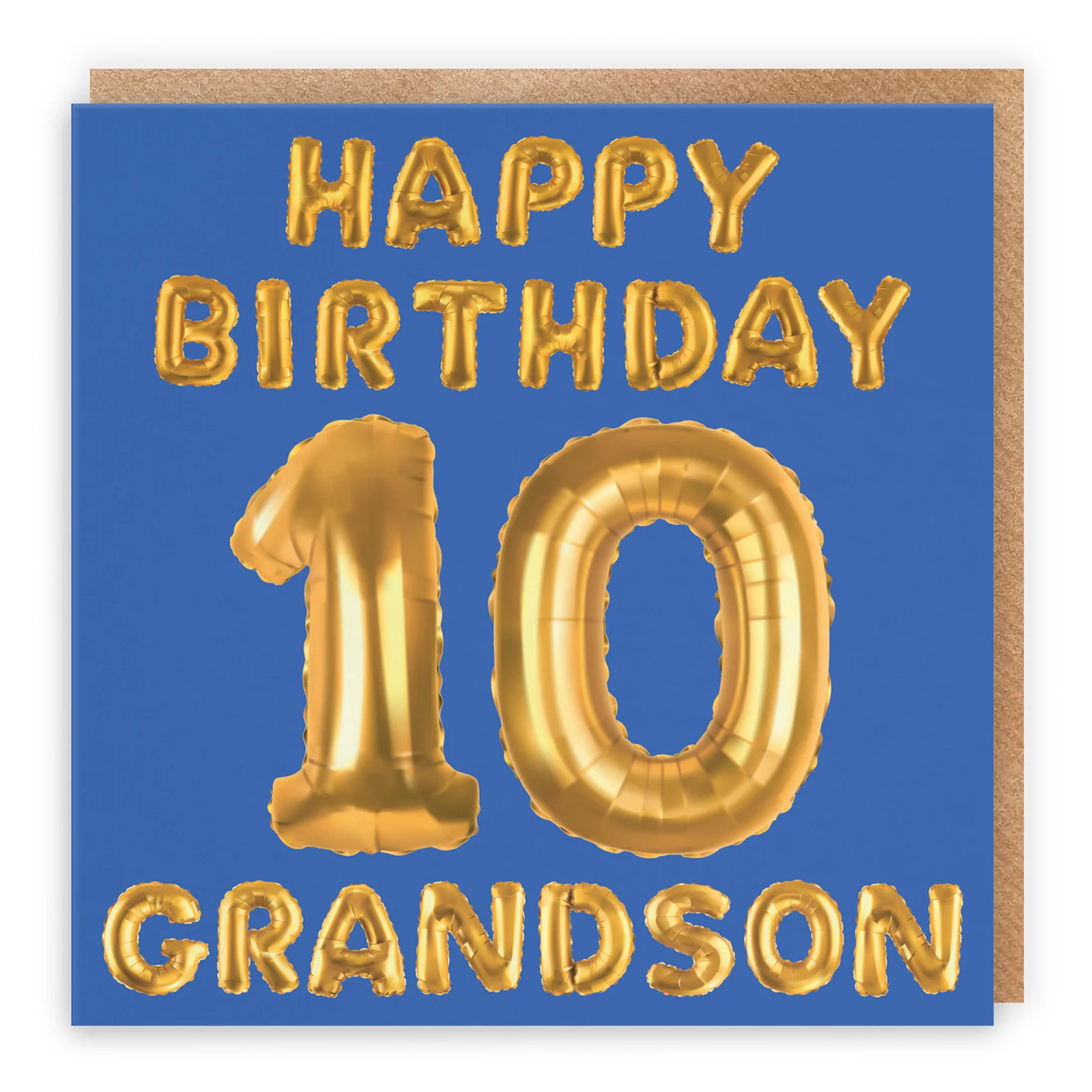 10th Grandson Birthday Card Balloon