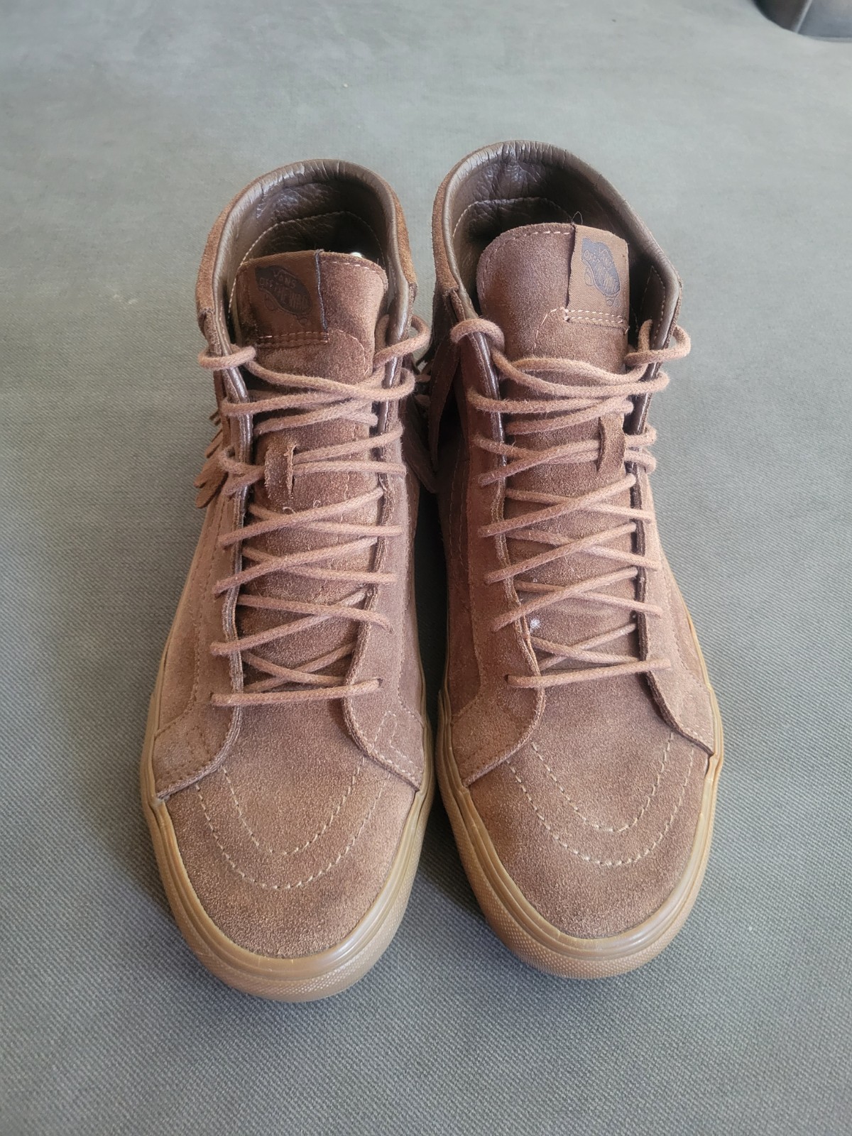 Vans Unisex Brown Suede Sneakers Ankle Boots Skate High-Top Shoes US M 9.5 W 11 thumbnail 4