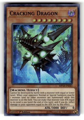 Cracking Dragon MP18-EN043  Super Rare 2018 Mega-Tins Mega Pack LP
