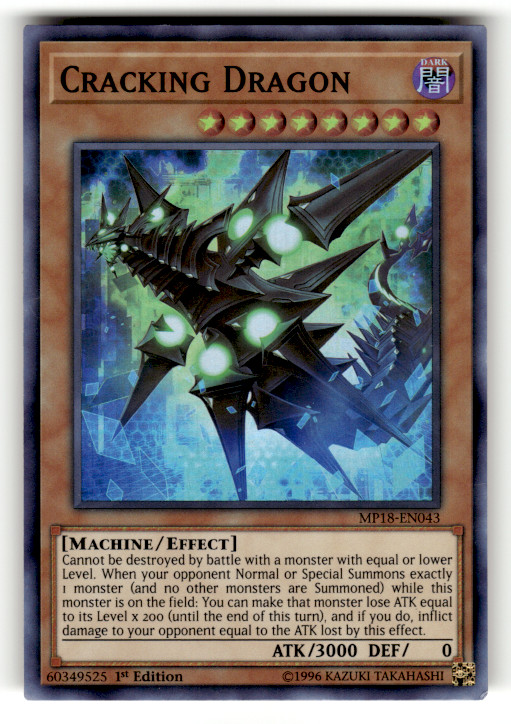 Cracking Dragon MP18-EN043  Super Rare 2018 Mega-Tins Mega Pack LP