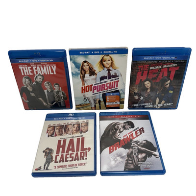 Mixed Movie Lot of 5 Blu-ray and DVD Rated PG-13 And R  Hot Pursuit The Heat 