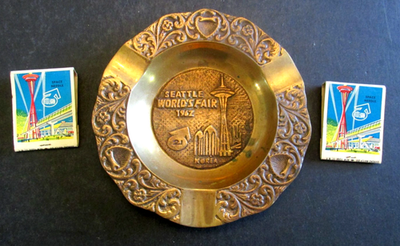 1962 Seattle World's Fair Cigarette Ashtray Matchbook Lot Space