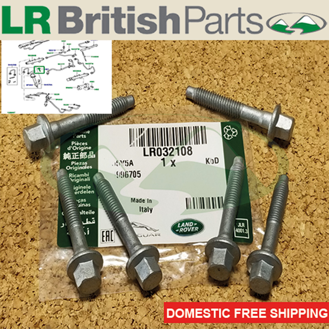 GENUINE LAND ROVER FUEL INJECTOR BOLT SET OF 6 LR4 RANGE ROVER SPORT LR032108