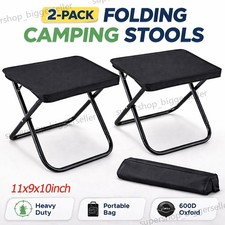 2 Portable Folding Stool, Camping Stool for Adults Fishing Hiking with Carry Bag