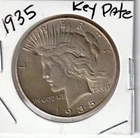 1935  U.S. Peace Dollar 90% Silver Type Coin~VERY NICE~KEY DATE