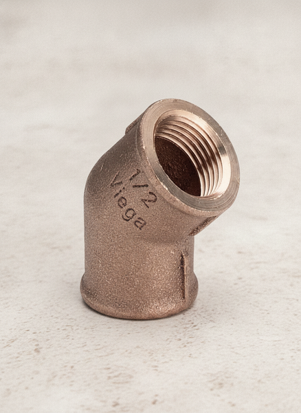 Viega Bogen 45 Grad, Rp 1 Rotguss Oder Siliziumbronze Modell 3120 320652-image