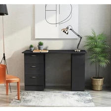 Modern Home Office Computer Desk Bookcase Combo Writing Table Workstation