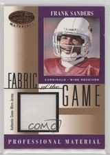 2001 Leaf Certified Materials Fabric of the Game Frank Sanders #FG-120 0o9