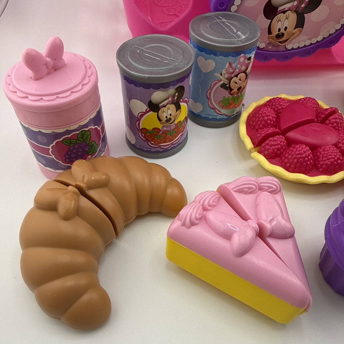 Disney Minnie Mouse Pink Shopping Basket Set With Play Food | eBay