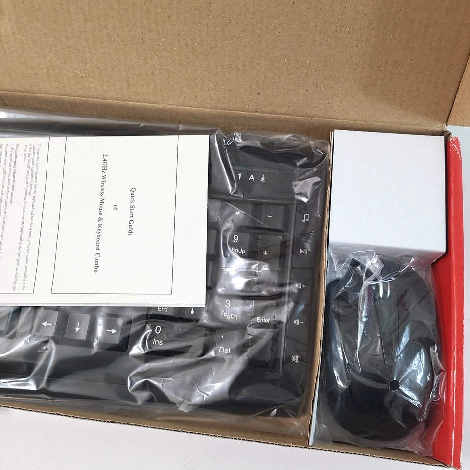 Inland 2.4GHz Wireless Multimedia 103-Key Keyboard & Mouse Combo 1000 DPI Black - Image 3 of 4