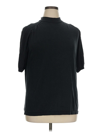 Johnston & Murphy, Johnston & Murphy Women Black Short Sleeve Turtleneck XL