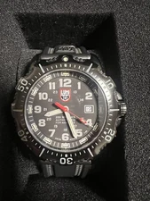 LUMINOX 4220 ANU Navy Series 200M Black Rubber Dive Watch with Date