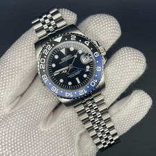 Seiko 40MM Automatic NH35 Diver Watch Blue & Black Dial Stainless Steel Bracelet