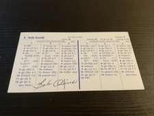 STRAT-O-MATIC 1974 Signed Card Debut.1965  Bob Oliver