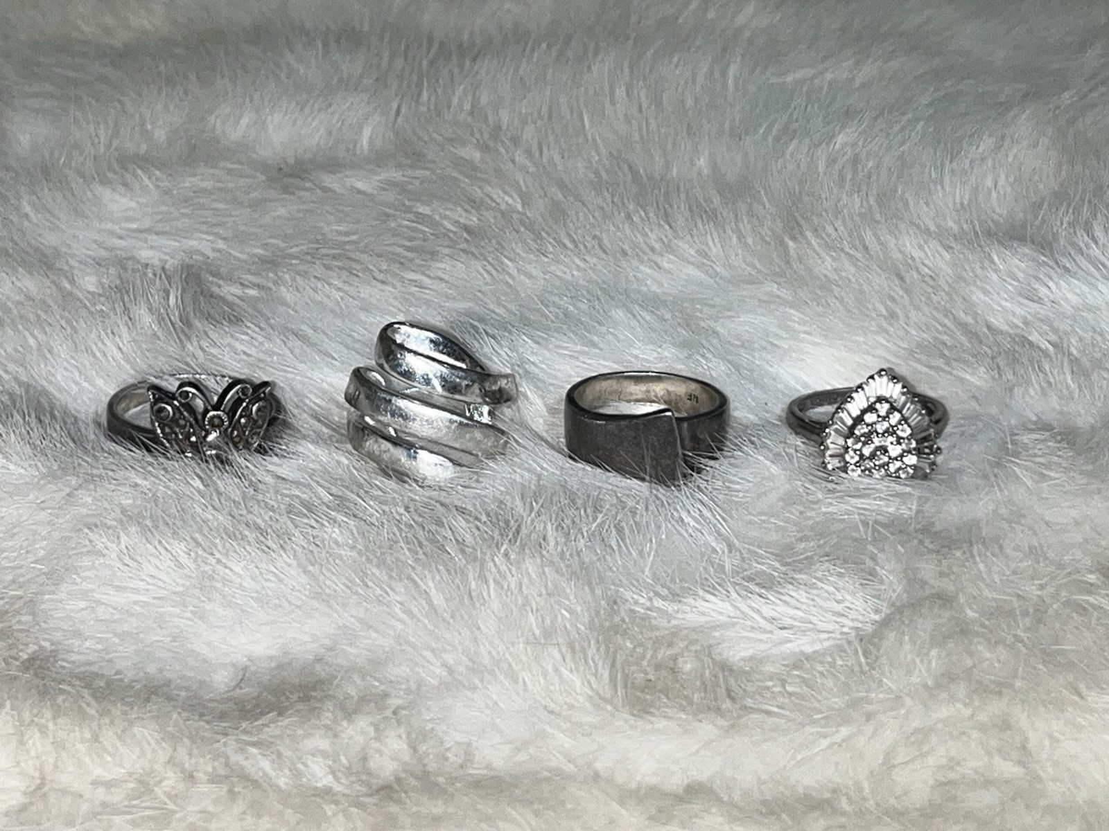 ALL STERLING SILVER 4 Ring Set - image 1