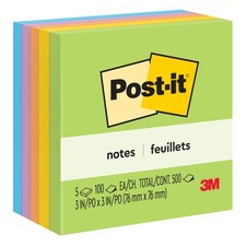 Post-it Notes, 3x3 in, 5 Pads, America s 1 Favorite Sticky Notes, Floral Fantas