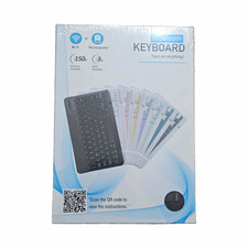 Bluetooth Wireless Slim Rechargeable Backlit Multi-Device Keyboard Black QWERTY
