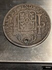 1821 Mo JJ Mexico 8 Reales Silver Coin Ferdinand VII Holed — photo 2