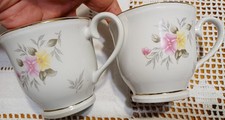 Fine  Porcelain China    2 Tassen  und 2 Untertassen   "  Eloquence "  Porzellan