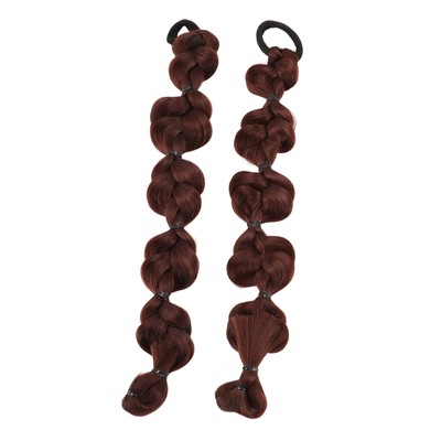 2pcs Ponytail Extension Braid Cute Long Bubble Ponytail Perücke Braid Extens EM9