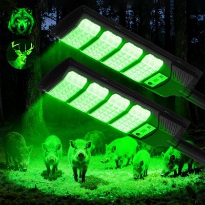 Hog Lights for Night Hunting - 2Pack Green 14.6 x 5.75 x 1.3 inches, Black
