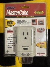 Belkin MasterCube Device Phone Line Protection 688 Joules F5C594-TEL, 2000, New