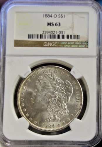 1884 O US Morgan Silver Dollar $1 NGC MS63