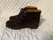Vtg 70s Hush Puppies Brown Suede Lined Leather Boots Women s Size 6M