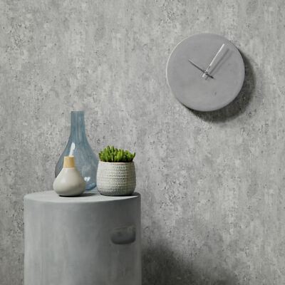 Stone Imitations Concrete Effect Textured Erismann Wallpaper Grey 6321-10