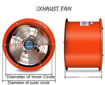 Cylinder Pipe Tube Ventilation Smoke Exhaust Cooling Axial Flow Fans Fume 220V 