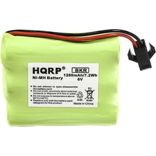 HQRP 6V Battery SM-2P Plug Compatible with Sunforce 80-Led Solar Motion Light