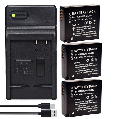DMW-BLG10E Battery or Charger for Panasonic DMC-ZS60 DMC-ZS100 DMC-LX100 GX85 - Picture 8 of 51