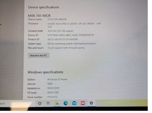 Lenovo IdeaPad MIIX 310-ICR 64GB 4GB Windows 10 Tablet Keyboard Touchscreen WIFI - Picture 13 of 14